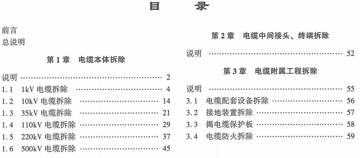 《电网拆除工程预算定额(2020年版)第四册:电缆线路工程》【全文附高清PDF扫描版+EXCEL版下载】2