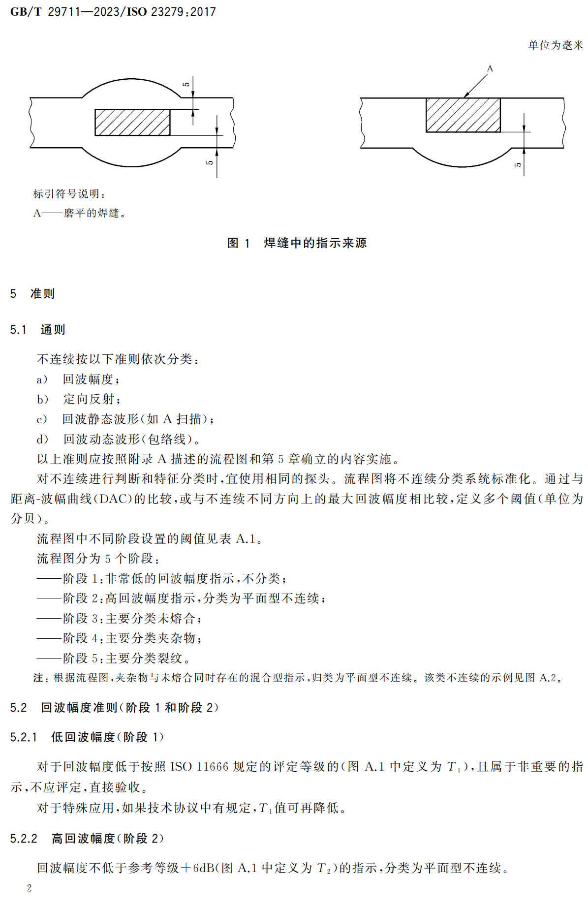 《焊缝无损检测 超声检测 焊缝内部不连续的特征》（GB/T29711-2023 ）【高清无水印PDF版下载】2