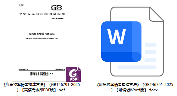 《应急预案情景构建方法》（GB/T46791-2025）【全文附高清无水印PDF+可编辑Word版下载】1