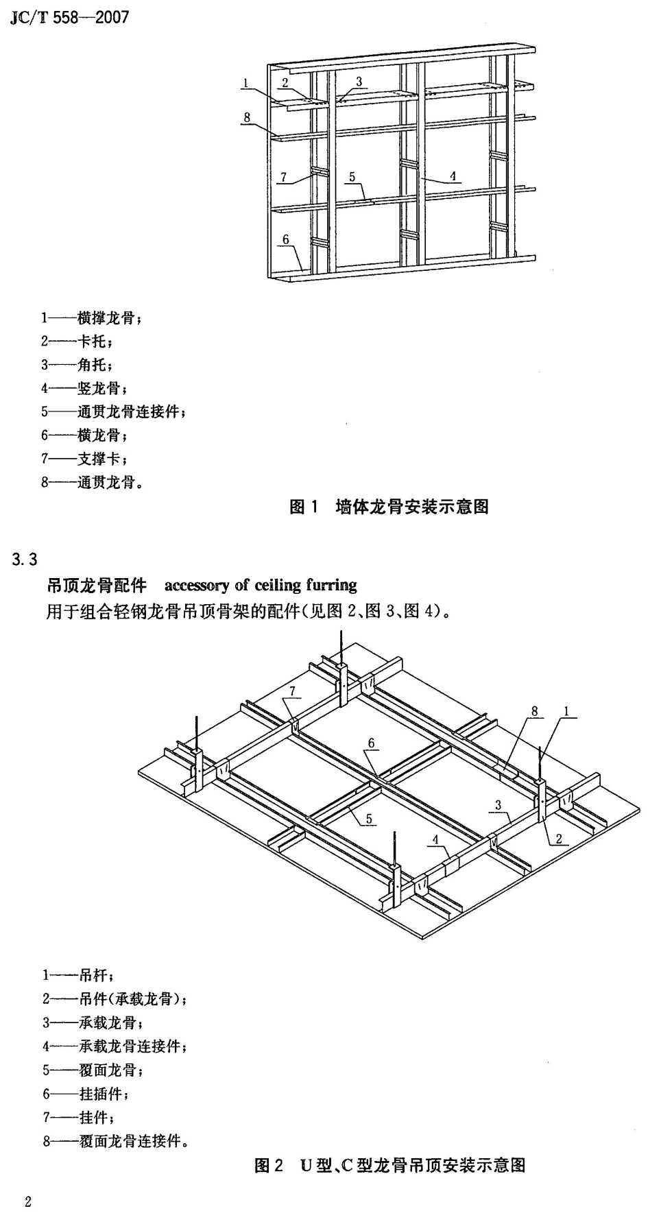 《建筑用轻钢龙骨配件》（JC/T558-2007）【高清无水印PDF版下载】2