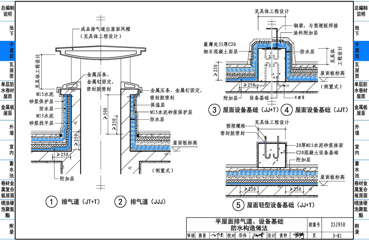 《建筑防水》（图集编号：25J950）【全文附高清无水印PDF+可编辑Word版下载】2