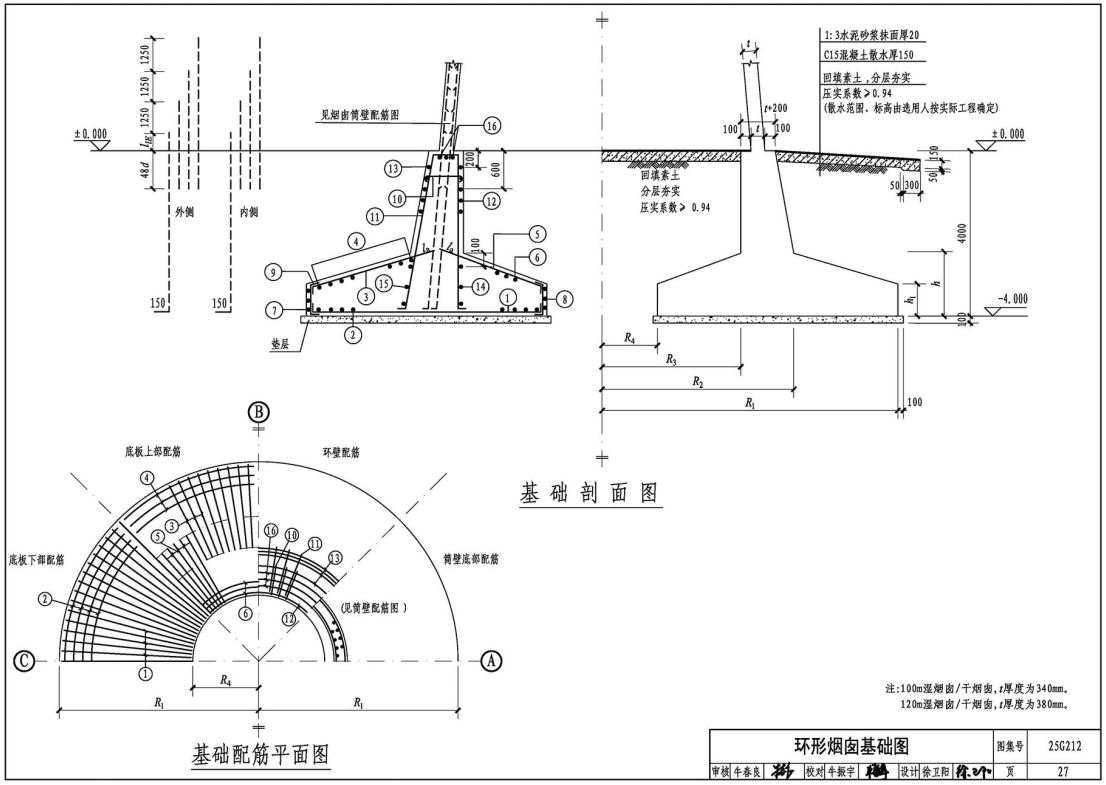 《钢筋混凝土烟囱》（图集编号：25G212）【高清无水印PDF版下载】2