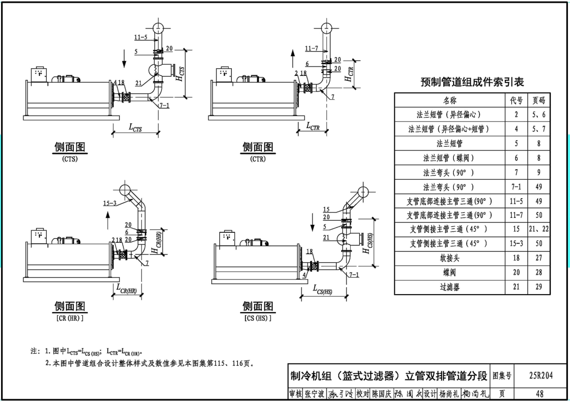 《冷热源机房管道组合装配与设计》（图集编号：25R204）【高清无水印PDF版下载】2