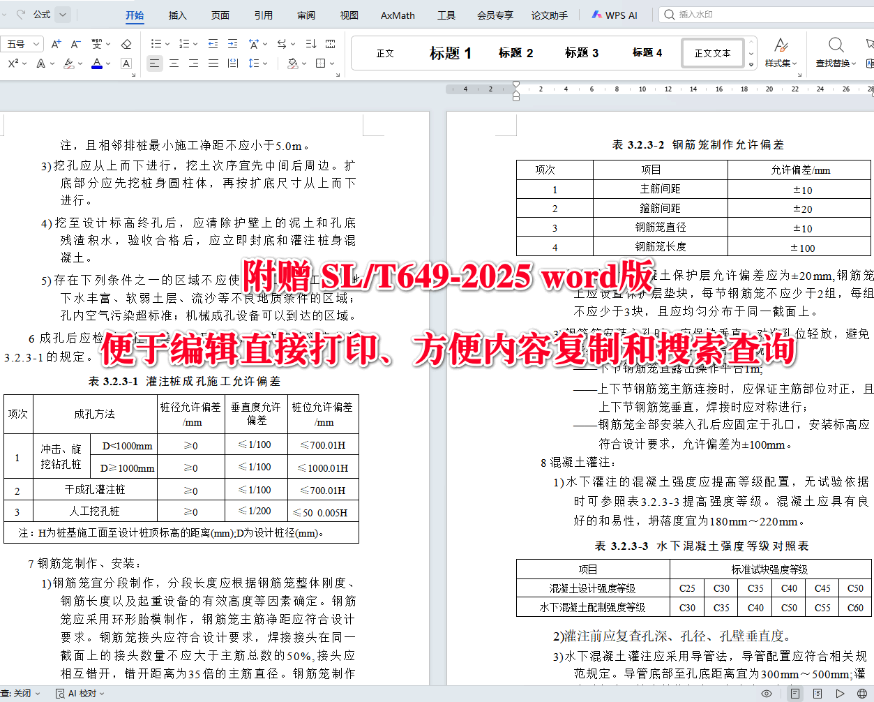 《水文设施工程施工及验收规程》（SL/T649-2025）【全文附高清无水印PDF+可编辑Word版下载】4
