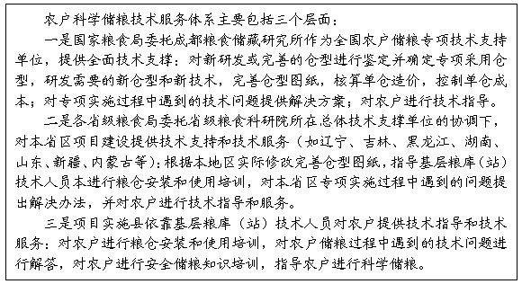 专栏3:农户科学储粮技术服务体系建设